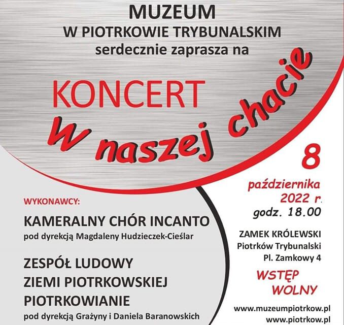 Zaproszenie na koncert „W naszej chacie” – 8 października 2022 r., godz. 18.00