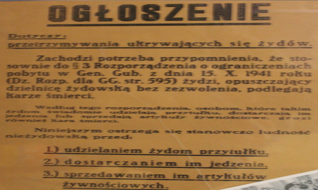 24 marca – Narodowy Dzień Pamięci Polaków ratujących Żydów pod okupacją niemiecką.